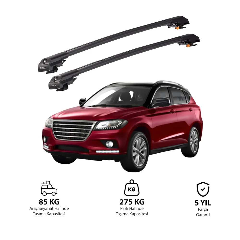 GREAT WALL HAVAL H2 2015 ve Sonrası TRX1 Thunder Carrier Kilitli Ara Atkı Siyah
