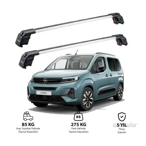 OPEL COMBO 2024 - Sonrası TRX2 Thunder Carrier Kilitli Ara Atkı Gri thumb 2