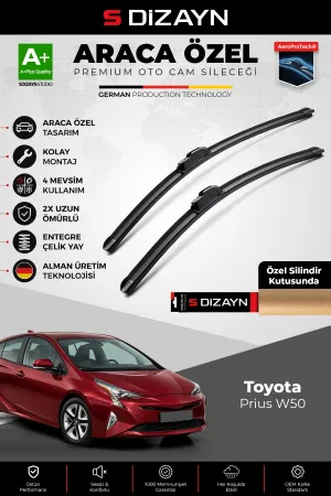 S-Dizayn Toyota Prius Ön Cam Silecek Seti 2015-2022 Premium Araca Özel 70-40 Cm A+ Kalite Aocs-2068