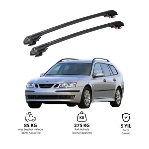 SAAB 9-3 SPORTWAGON 2006-2012 TRX1 Thunder Carrier Kilitli Ara Atkı Siyah thumb 1