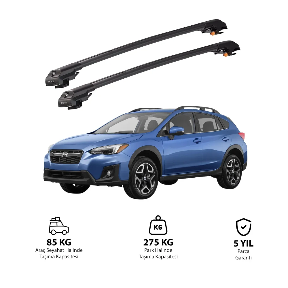 SUBARU OUTBACK CROSSTREK 2019-2023 TRX1 Thunder Carrier Kilitli Ara Atkı Siyah