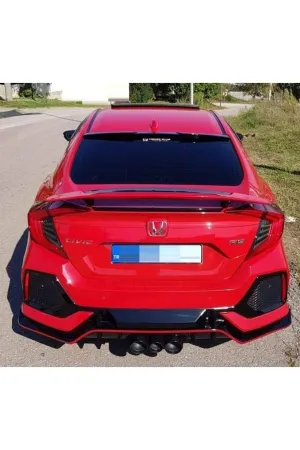 Honda civic fc5 si bagaj üstü spoiler yüksek pianoblack 2016+