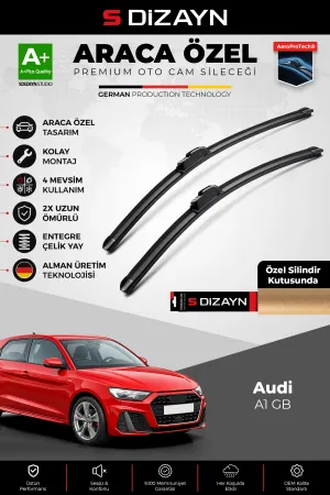 S-Dizayn Audi A1 Gb Ön Cam Silecek Seti 2018 Üzeri Premium Araca Özel 65-45 Cm A+ Kalite Aocs-1705