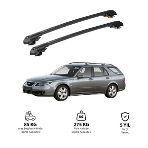 SAAB 9-5 1998-2010 TRX1 Thunder Carrier Kilitli Ara Atkı Siyah thumb 1