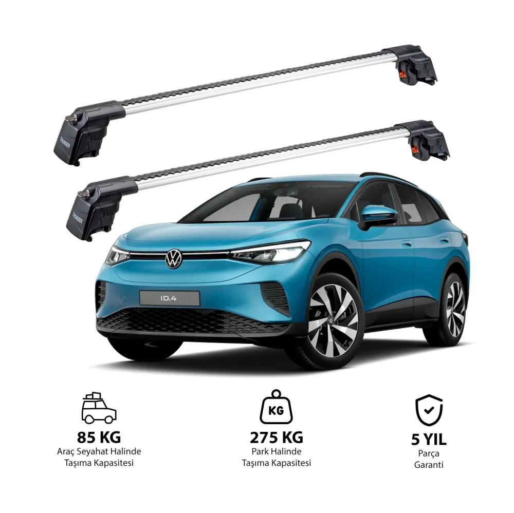 VOLKSWAGEN ID.4 2020 ve Sonrası TRX2 Thunder Carrier Ara Atkı Gri