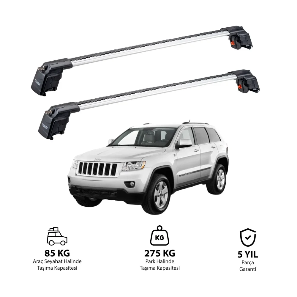 JEEP GRAND CHEROKEE 2011 ve Sonrası TRX2 Thunder Carrier Ara Atkı Gri