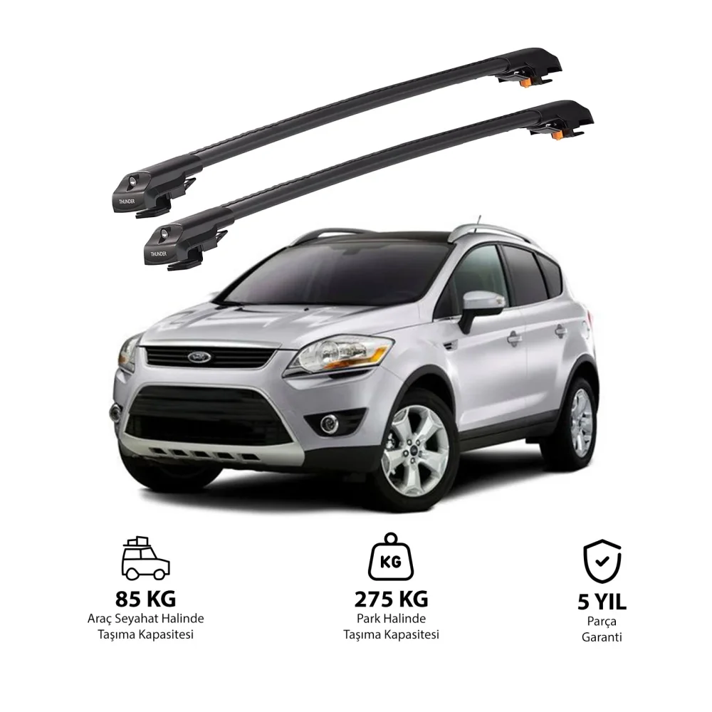 FORD KUGA 2008-2012 TRX1 Thunder Carrier Kilitli Ara Atkı Siyah