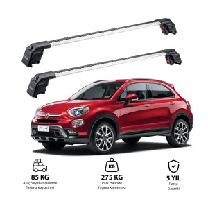 FIAT 500X 2014 ve Sonrası TRX2 Thunder Carrier Ara Atkı Gri thumb 1