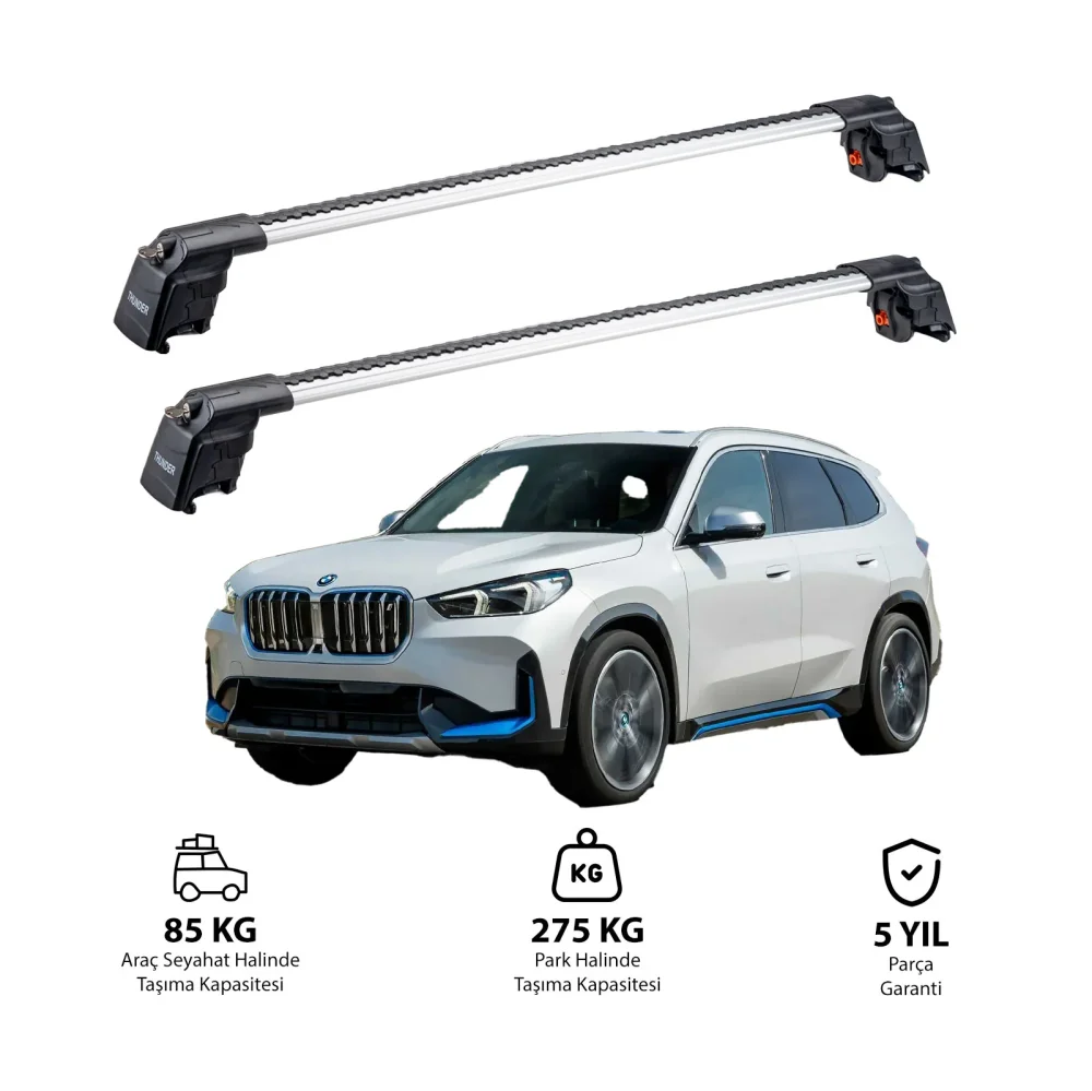 BMW IX1 2022 ve Sonrası TRX2 Thunder Carrier Ara Atkı Gri
