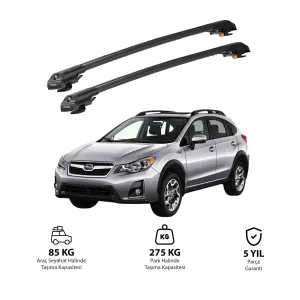 SUBARU XV CROSSTREK 2012-2017 TRX1 Thunder Carrier Kilitli Ara Atkı Siyah thumb 1