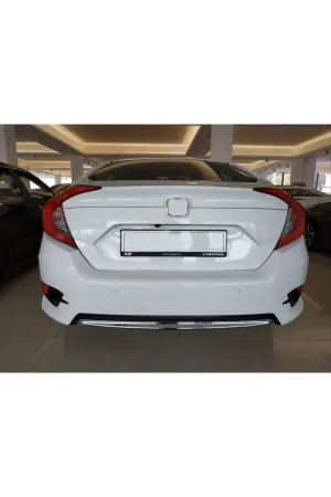 honda civic fc5 uyumlu arka tampon alt çıta nikelaj 2016-2020 thumb 2