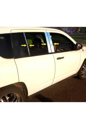Jeep Compass 2011-2016 Krom Kapı Direk Aksesuarı 6 Parça P. Çelik