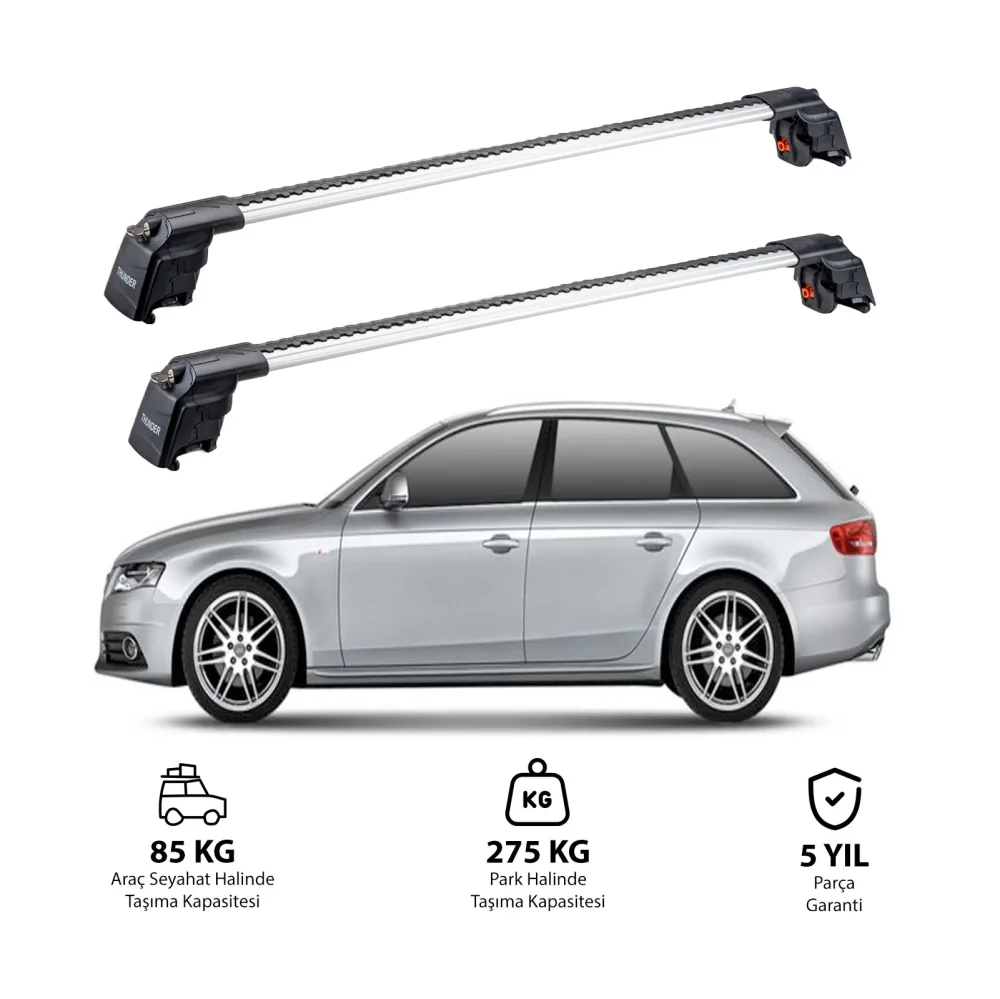 AUDI A4 AVANT 2008-2015 TRX2 Thunder Carrier Ara Atkı Gri
