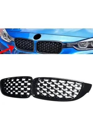 Bmw F32 F33 F36 ön panjur ızgara böbrek diamond siyah