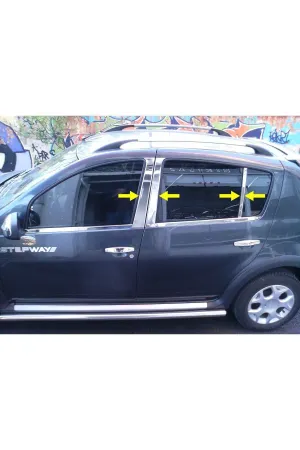 Dacia Sandero 2008-2013 Krom Kapı Direk Aksesuarı 6 Parça P.çelik