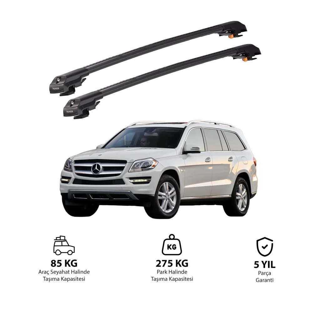 MERCEDES-BENZ GL-CLASS 2013-2019 TRX1 Thunder Carrier Kilitli Ara Atkı Siyah