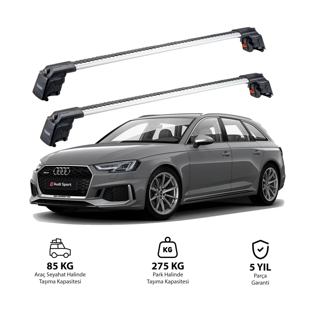 AUDI A4 AVANT 2016 ve Sonrası TRX2 Thunder Carrier Ara Atkı Gri