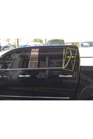 Toyota Hilux 2016-2021 Krom Cam Arka İlave Çıtası Aksesuarı 2 P.