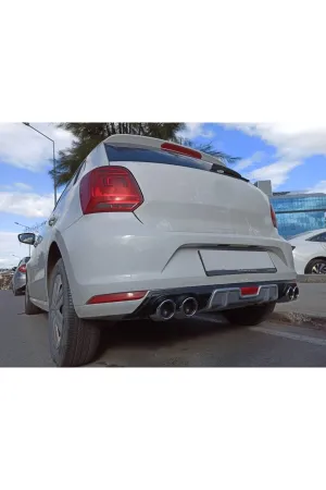 Vw polo 6r arka tampon difüzörü 4 çıkış 2009+ thumb 2