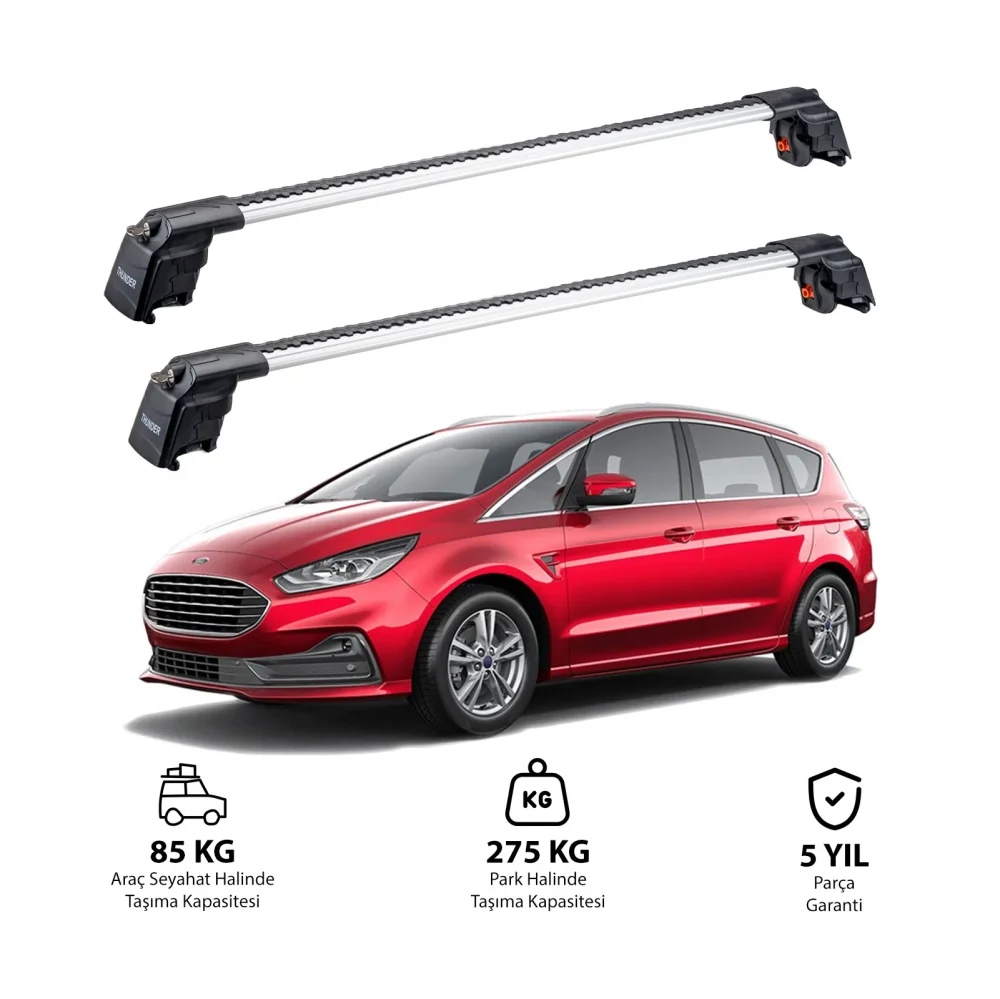 FORD S-MAX 2015 ve Sonrası TRX2 Thunder Carrier Ara Atkı Gri