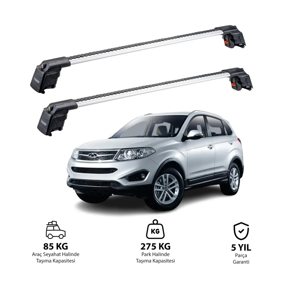 CHERY TIGGO 5 2014 ve Sonrası TRX2 Thunder Carrier Ara Atkı Gri