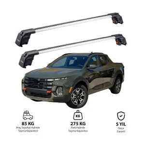 HYUNDAI SANTA CRUZ 2022 ve Sonrası TRX2 Thunder Carrier Ara Atkı Gri thumb 1