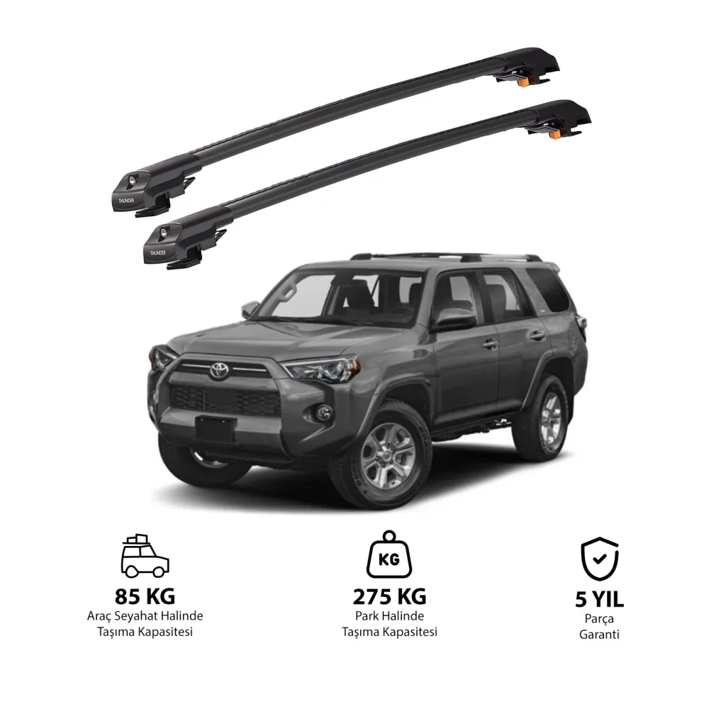 TOYOTA 4Runner 2010-2024 TRX1 Thunder Carrier Kilitli Ara Atkı Siyah