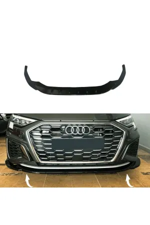 Audi A3 8Y Ön Tampon Altı Lip Flap Pianoblack Siyah 2021+