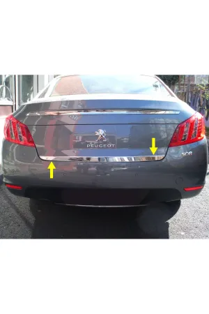 Peugeot 508 Krom Bagaj Altı Çıtası Aksesuarı Paslanmaz Çelik