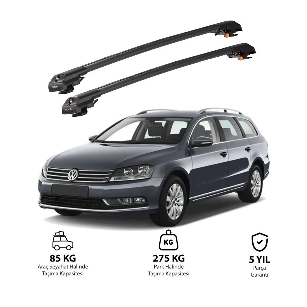 VOLKSWAGEN PASSAT VARIANT 2010-2014 TRX1 Thunder Carrier Kilitli Ara Atkı Siyah