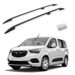 Opel Combo Life 2019-2025 / Uzun Şasi Tavan Çıtası Crown Siyah