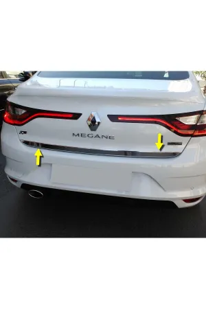 Renault Megane 4 Sedan Krom Bagaj Altı Çıtası Aksesuarı P. Çelik