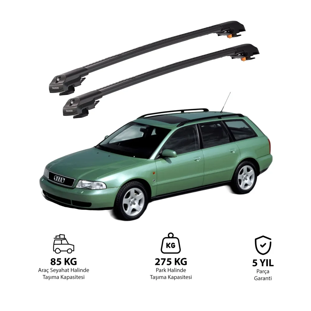 AUDI A4 AVANT 1996-2001 TRX1 Thunder Carrier Kilitli Ara Atkı Siyah