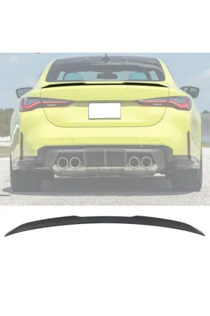 Bmw g22 m4 yarasa bagaj üstü spoiler siyah boyalı plastik 2020+