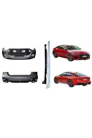 Audi a7 rs7 4k body kit tampon panjur difüzör 2018+ 4k c8 thumb 2