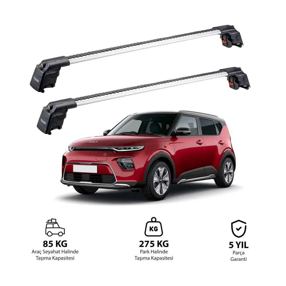 KIA SOUL 2020 ve Sonrası TRX2 Thunder Carrier Ara Atkı Gri