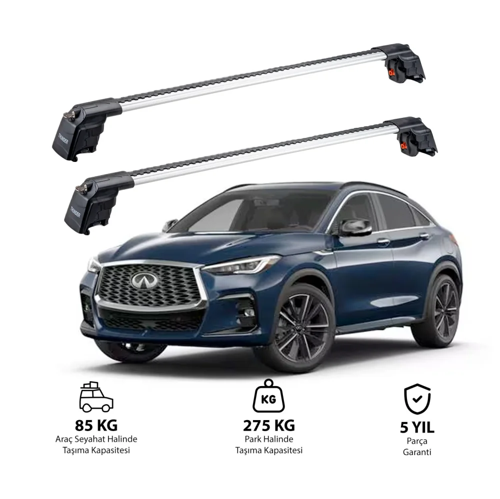 INFINITI QX55 2022 ve Sonrası TRX2 Thunder Carrier Ara Atkı Gri
