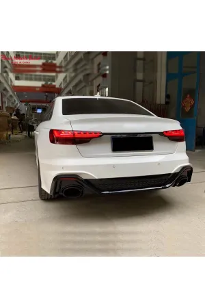 Audi a4 b9,5 rs4 arka tampon ve difüzör egzoz ucu seti 2020+ thumb 2