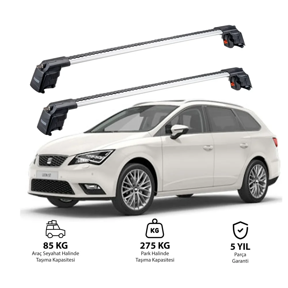 SEAT LEON ST 2013-2020 TRX2 Thunder Carrier Ara Atkı Gri