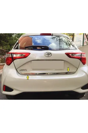 Toyota Yaris 2018 Krom Bagaj Altı Çıtası Aksesuarı P. Çelik