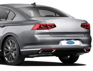 Omsa Vw Passat B8.5 Krom Arka Tampon Çıtası 3 Parça 2019 Ve Sonrası