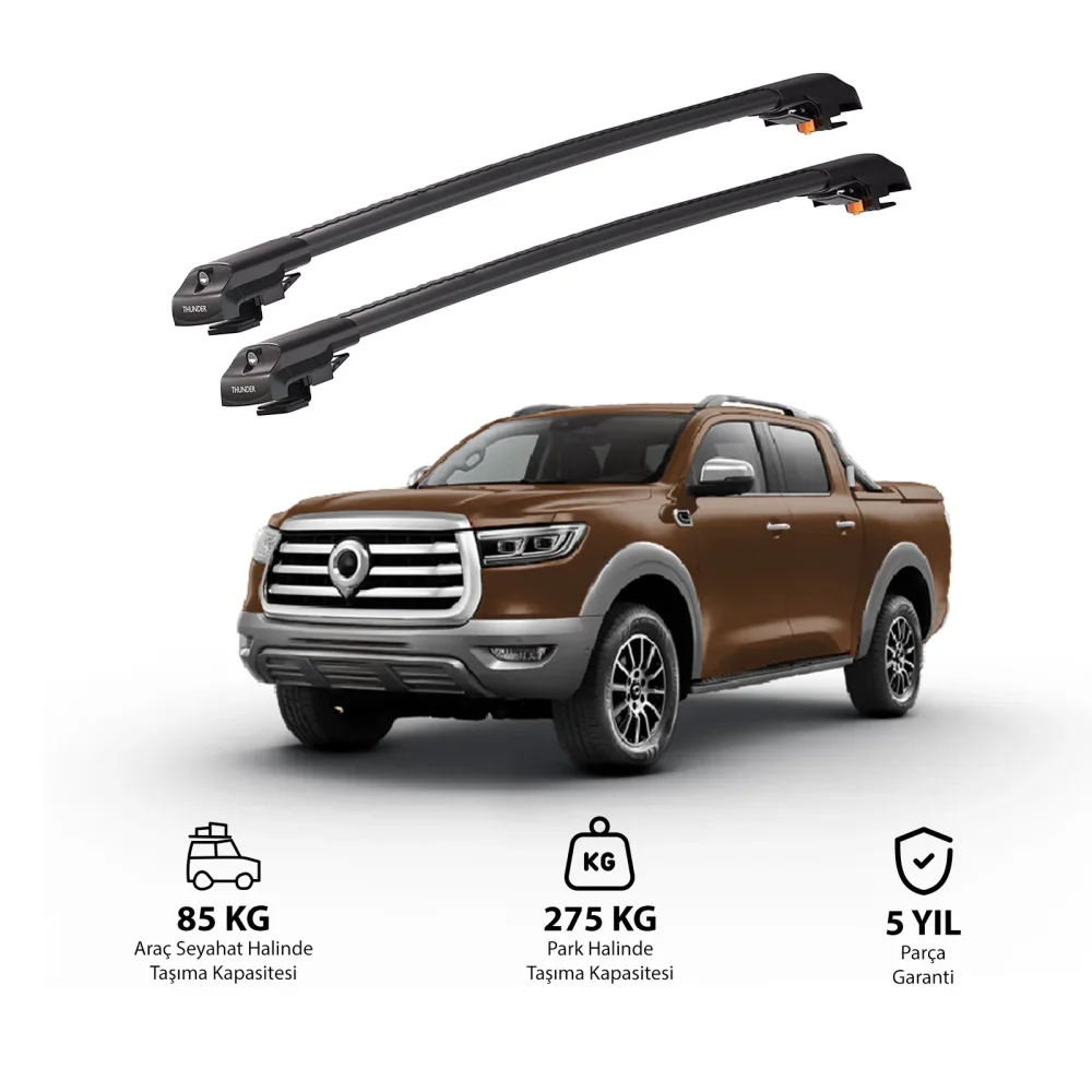 GREAT WALL POER 2019 ve Sonrası TRX1 Thunder Carrier Kilitli Ara Atkı Siyah
