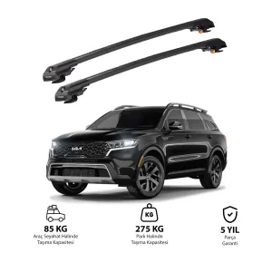KIA SORENTO X-LINE 2021 ve Sonrası TRX1 Thunder Carrier Kilitli Ara Atkı Siyah thumb 1