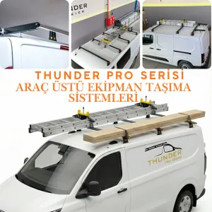 Volkswagen T5 / T6 Thunder Pro Seri Ağır Yük Taşıma Ara Atkı Tavan Barı 2 li - Görsel 3