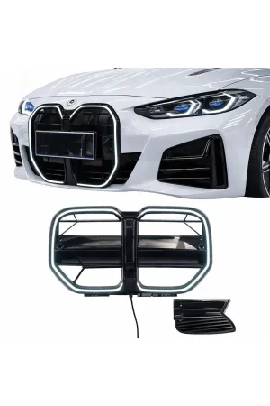 Bmw g22 g23 m4 cs ledli ön böbrek panjur ızgara pianoblack 2020+