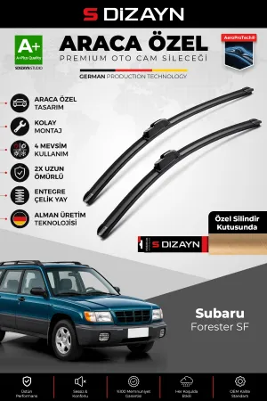 S-Dizayn Subaru Forester Sf Ön Cam Silecek Seti 1997-2002 Premium Araca Özel 53-48 Cm A+ Kalite Aocs