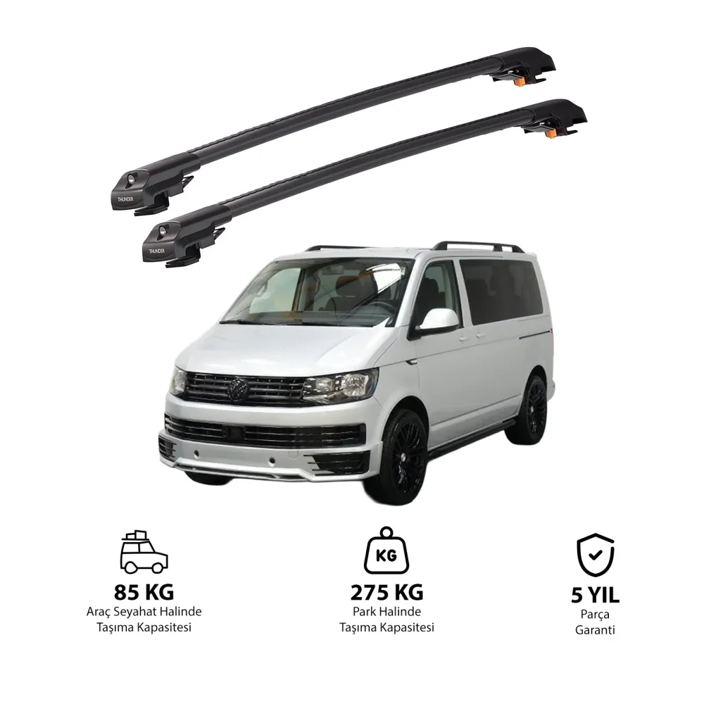 VOLKSWAGEN SHUTTLE 2016 ve Sonrası TRX1 Thunder Carrier Kilitli Ara Atkı Siyah