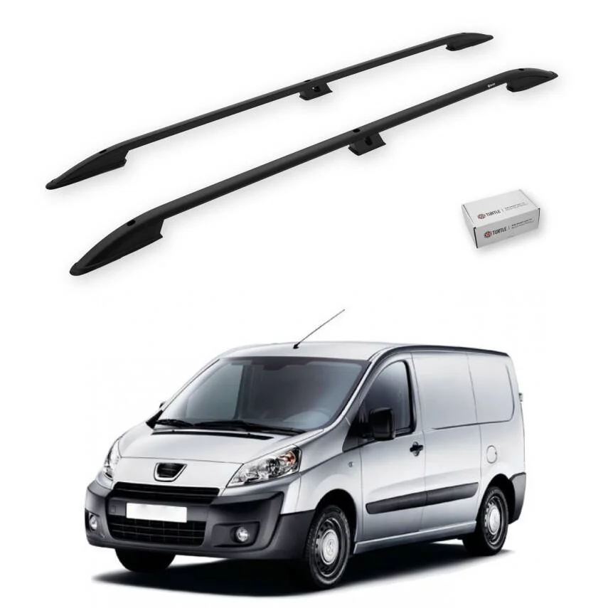 Turtle Peugeot Tepee Expert (Mk2) 2006-2016 / Kısa Şasi Tavan Çıtası Crown Siyah