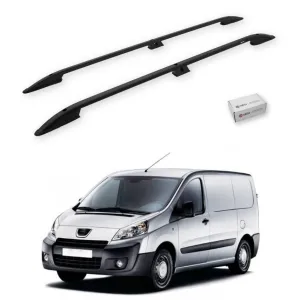 Turtle Peugeot Tepee Expert (Mk2) 2006-2016 / Kısa Şasi Tavan Çıtası Crown Siyah