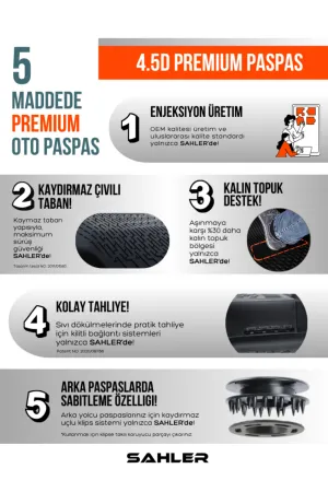 Nissan Qashqai 2022+ Uyumlu SAHLER Araca Özel 4.5D Havuzlu Oto Paspas - Qashqai (Premium Paspas) - Görsel 2